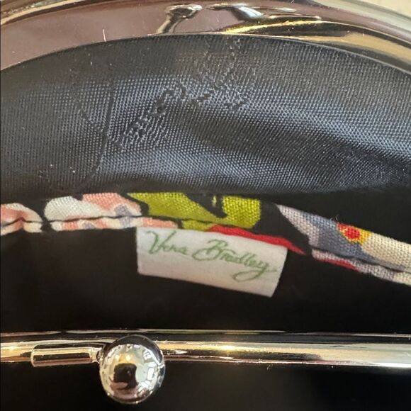 Vera Bradley Poppy Fields Cotton Quilted Double Kiss Lock Coin Purse Retired EUC - Picture 2 of 10